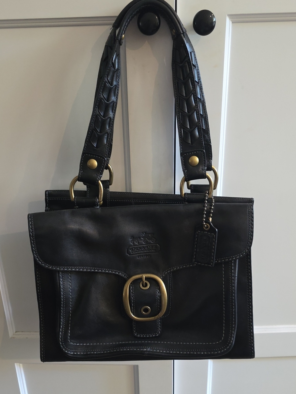 Coach Bleecker Shopper Tote With Tattersall Lining